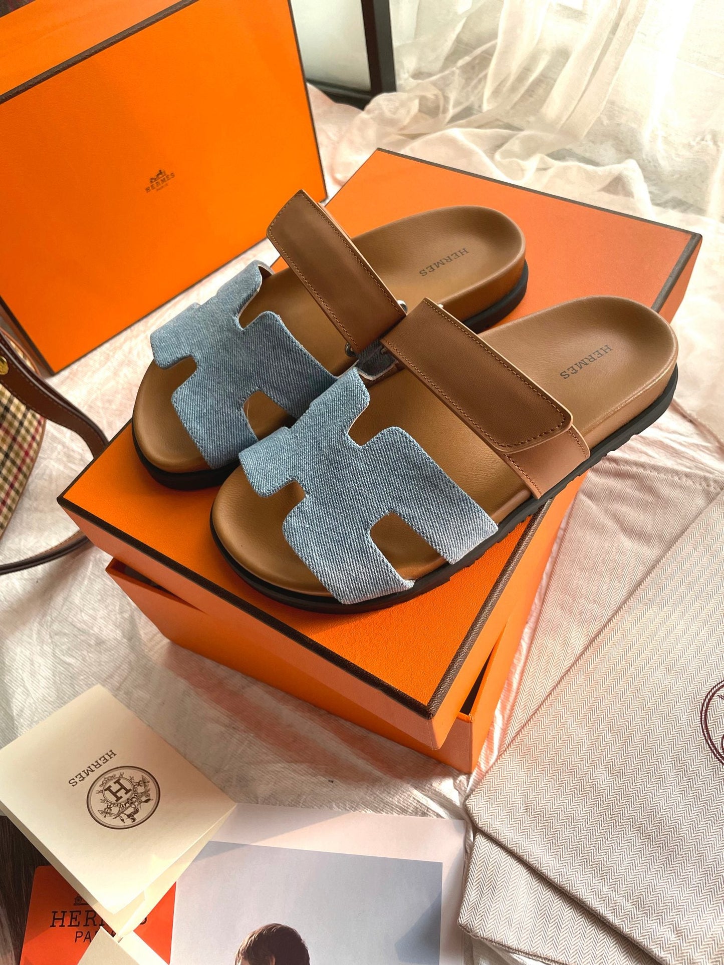 Hermes Chypre Sandal Denim