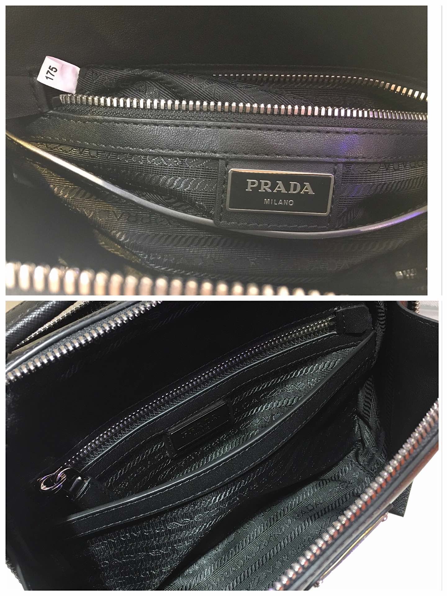 Prada Brique Saffiano Black