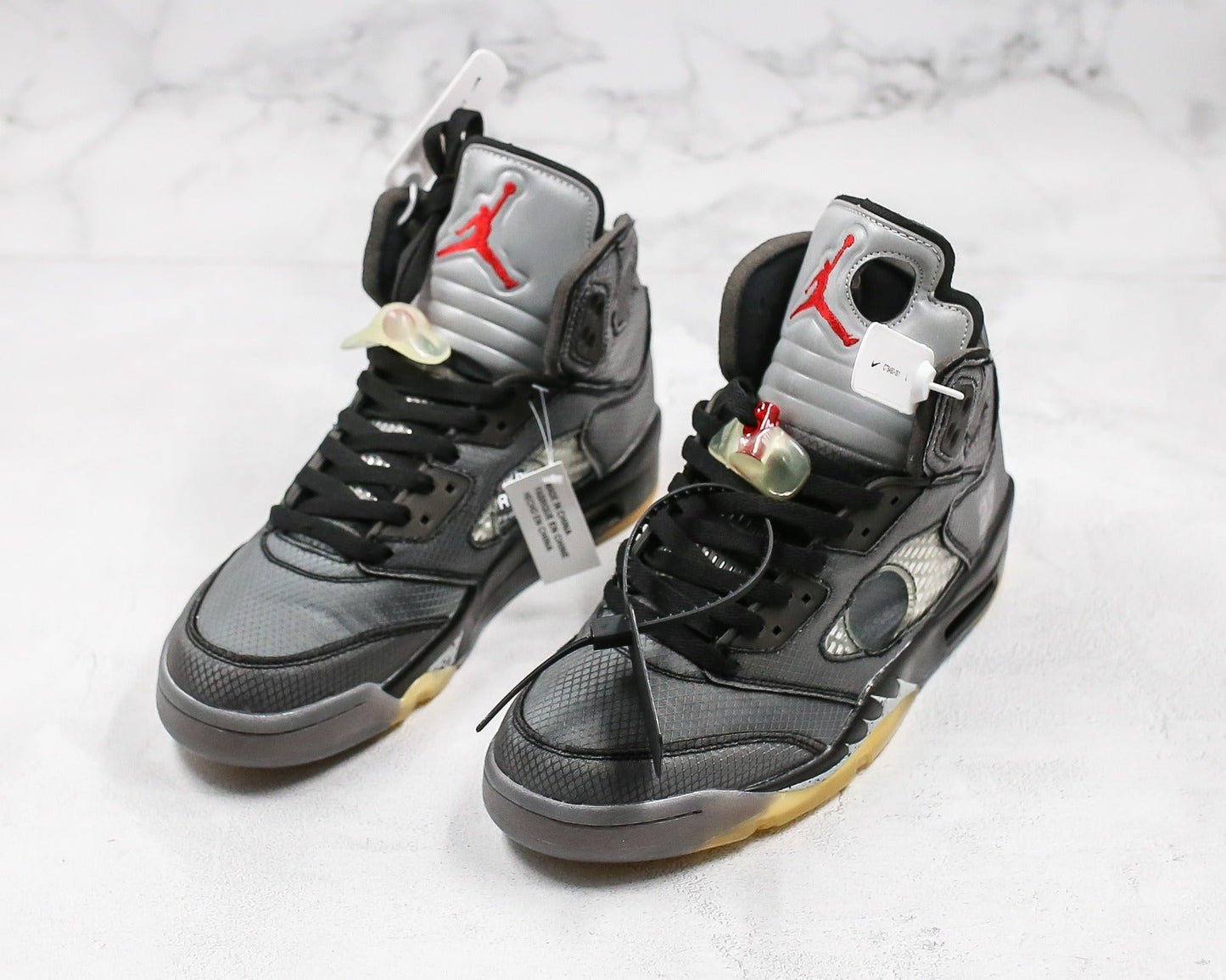 Off-White x Air Jordan 5 Black Metallic