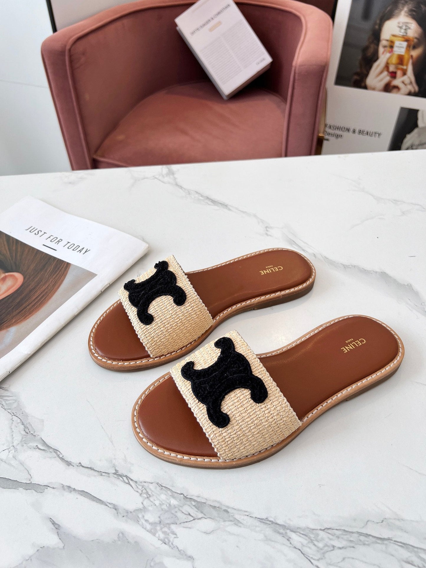 CELINE LYMPIA MULE in TRIOMPHE