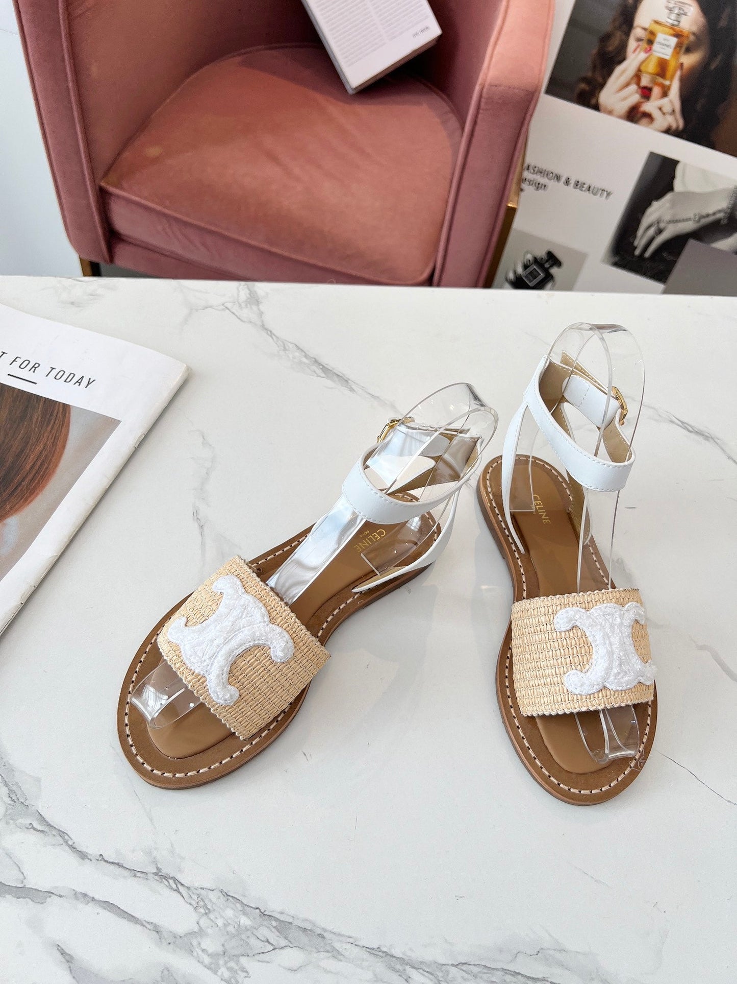 CELINE LYMPIA SANDAL MACCRAMÉ