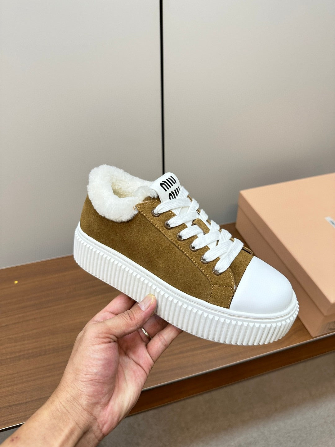 Miu Miu Sneakers in Suede Leather