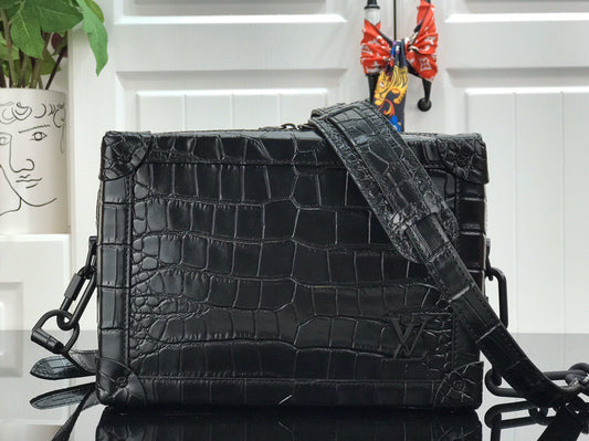 Lv Alligator Mini Soft Trunk Black