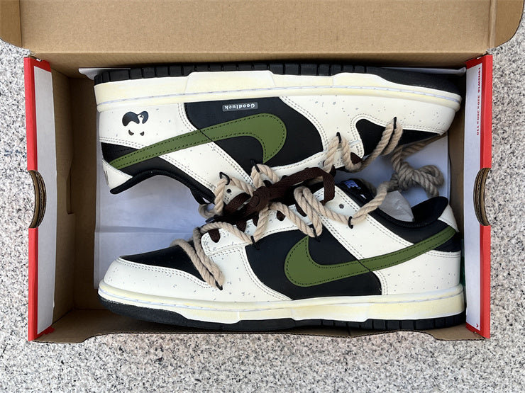 NIKE DUNK SB LOW PANDA Branco Preto e Verde