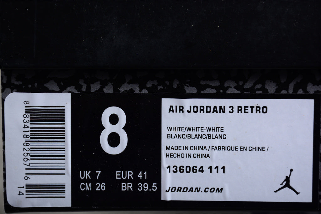 Jordan 3 Retro Pure White (2018) 136064-111