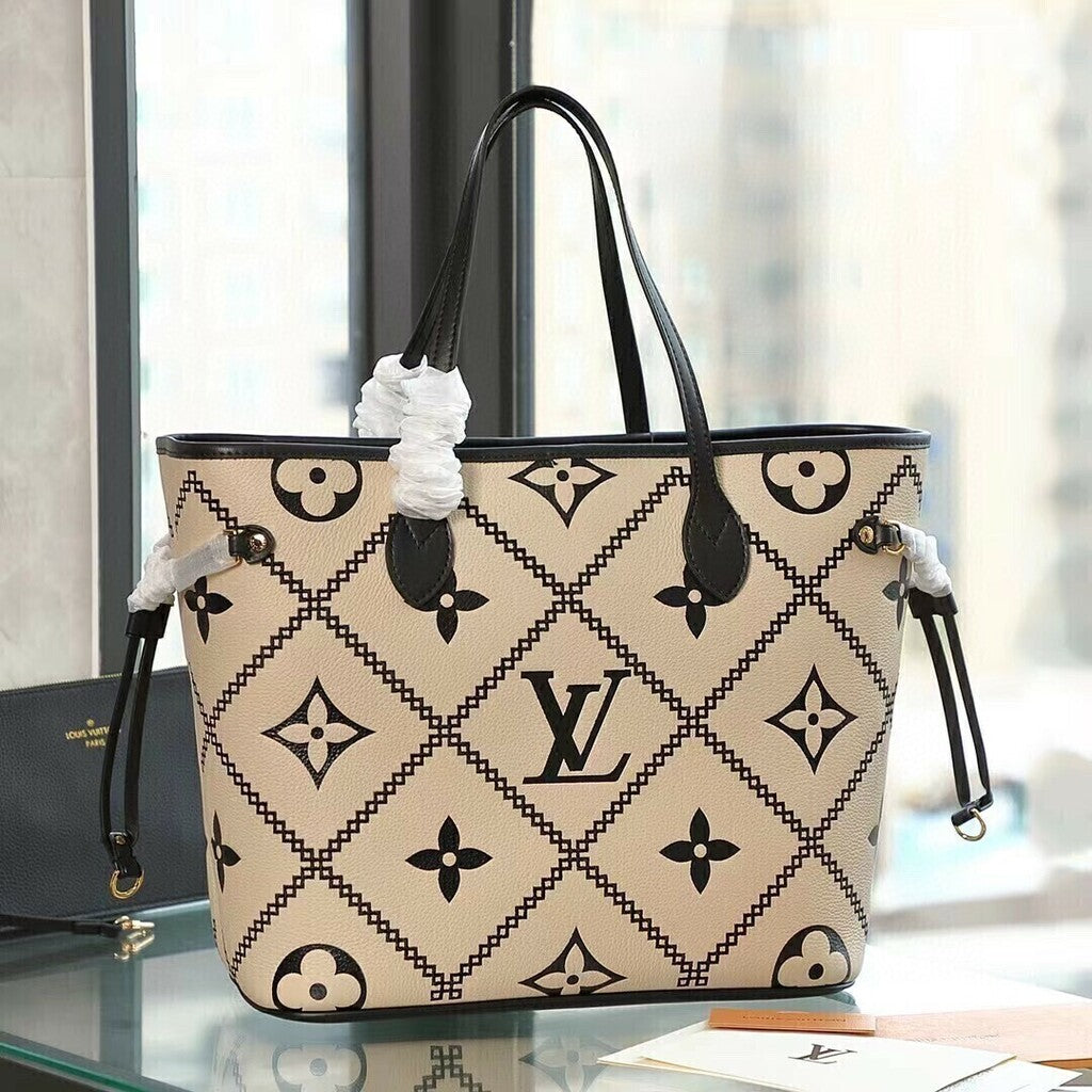 Neverfull MM Monogram Empriente Cream/Black