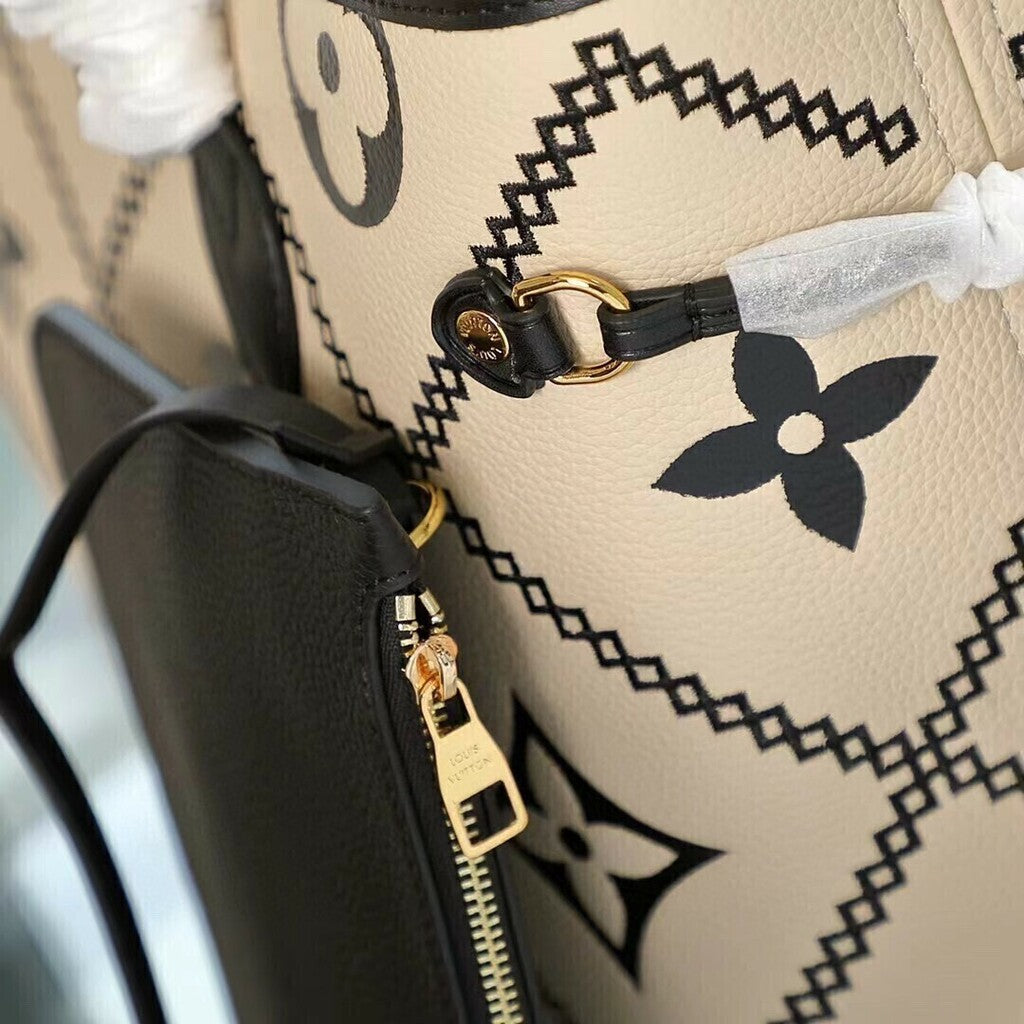 Neverfull MM Monogram Empriente Cream/Black