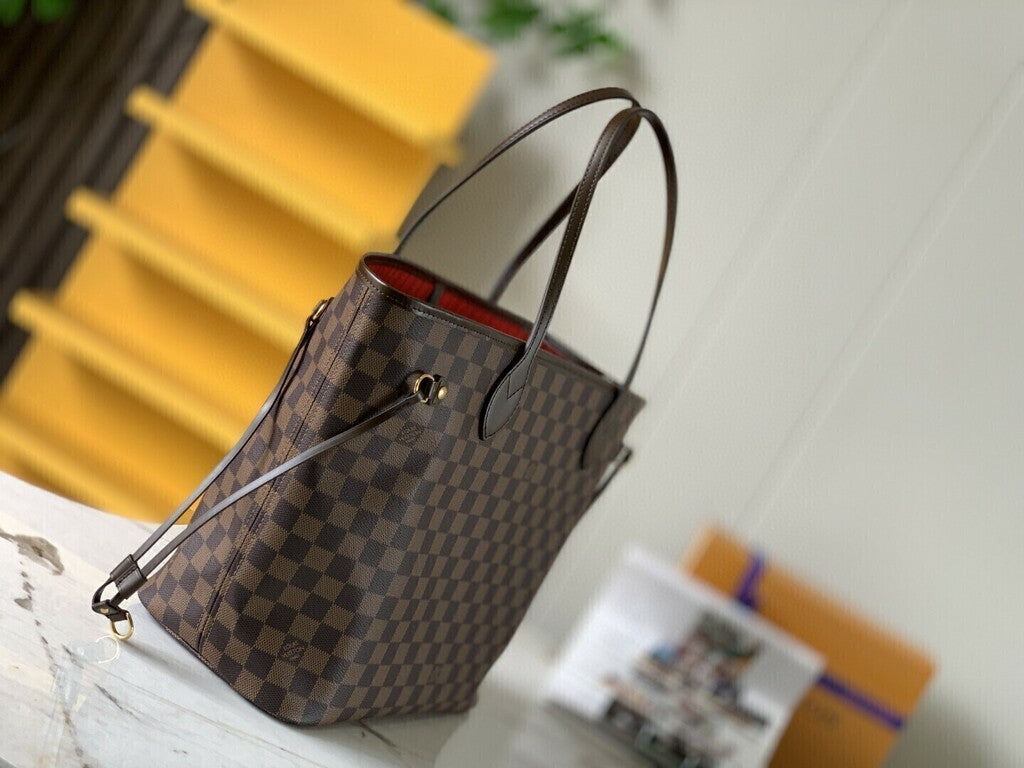 Neverfull Damier Ebene MM Cerise Lining M41358 32*29*17cm