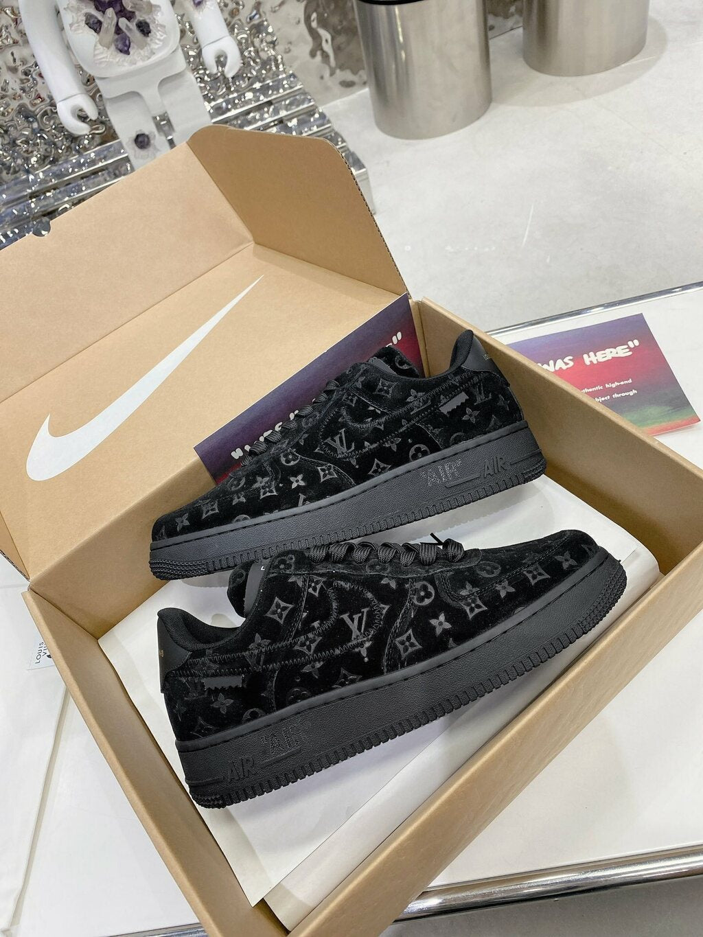 Louis Vuitton Nike Air Force 1 Low By Virgil Abloh Black A1083360