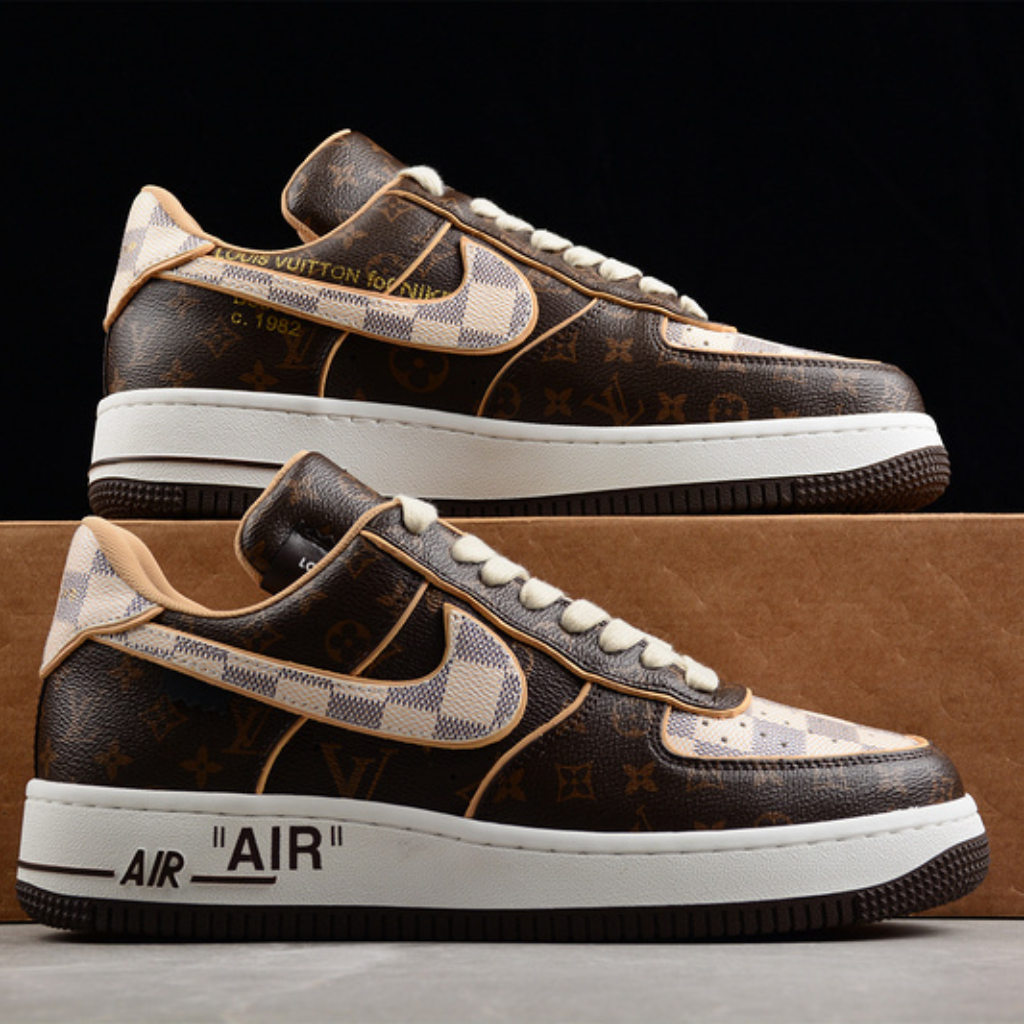 Nike Air Force 1 Low Louis Vuitton Monogram Brown Damier Azur