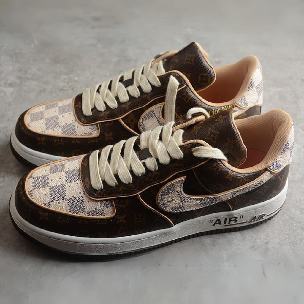 Nike Air Force 1 Low Louis Vuitton Monogram Brown Damier Azur