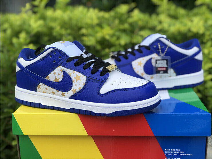 Nike SB Dunk Low Supreme Stars Hyper Royal DH3228 100