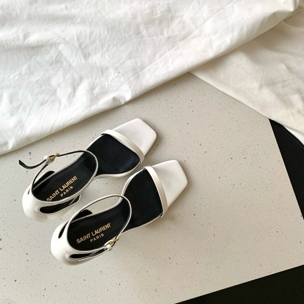 Saint Laurent Opyum Sandal White