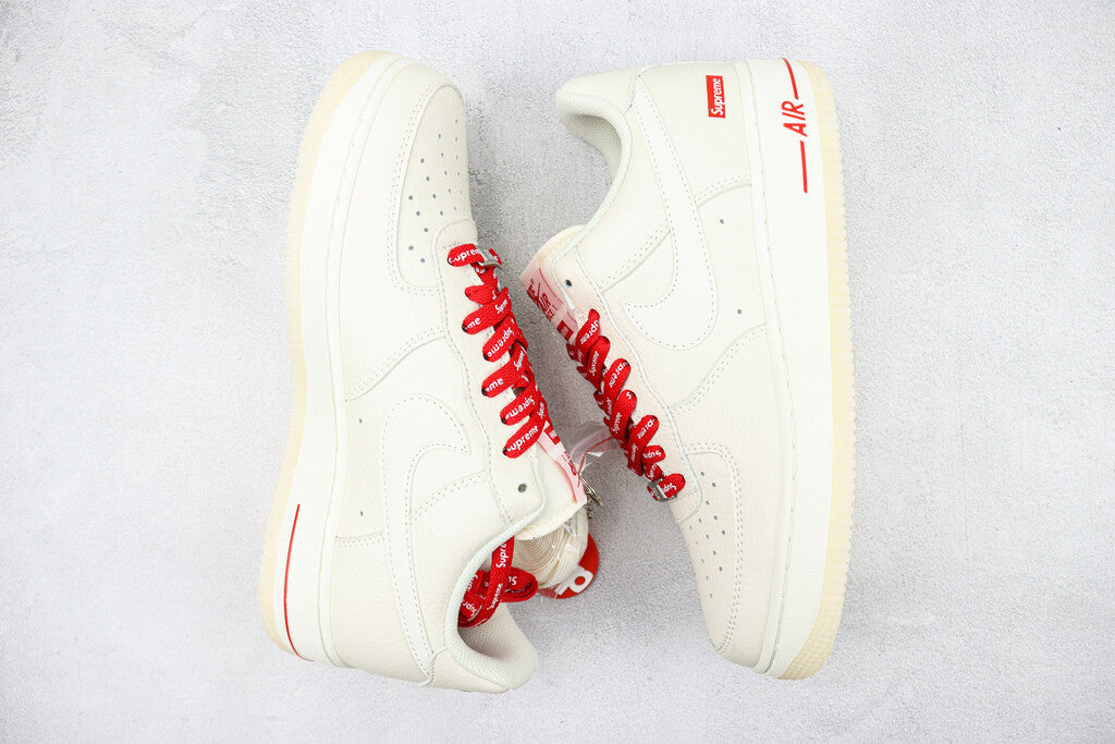 Nike Air Force 1 SUPREME BRANCO / VERMELHO