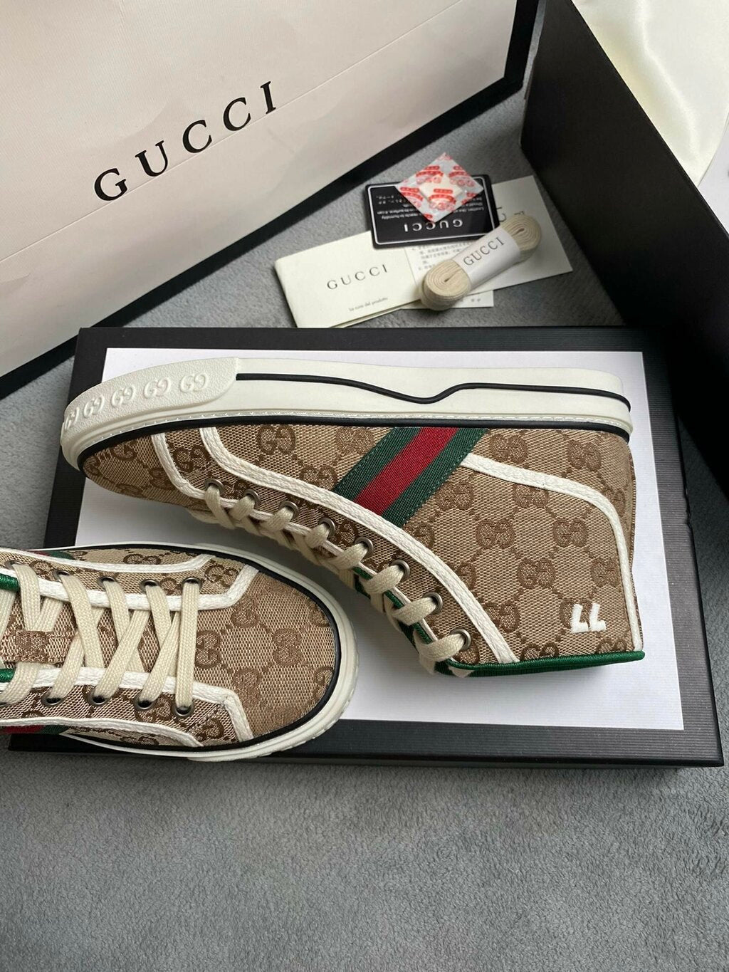 Gucci Tênis 1977 High Top GG - Cano Alto A5019270