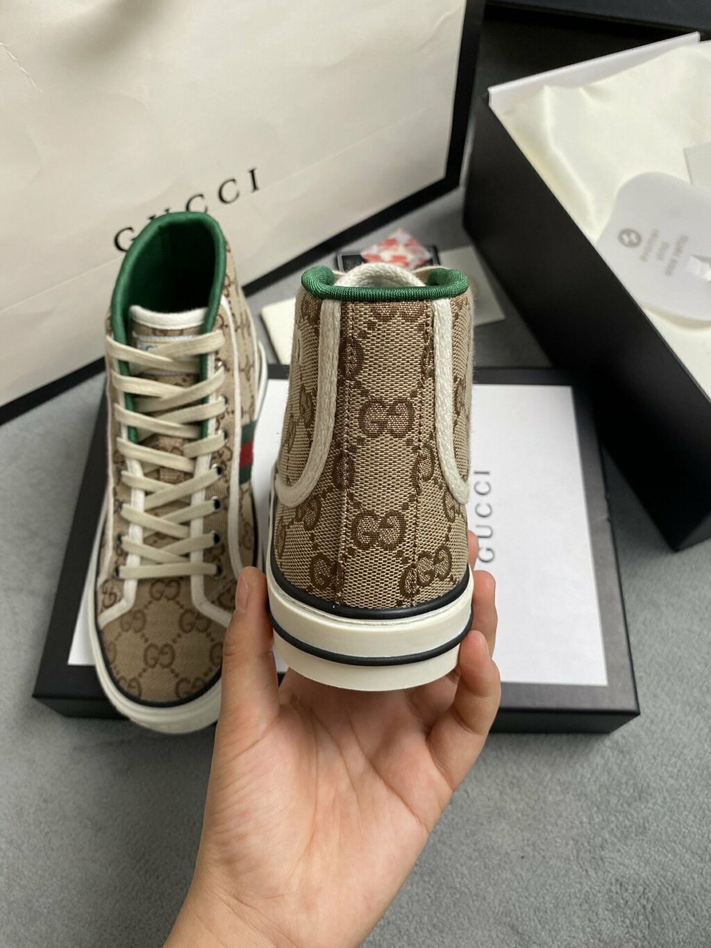 Gucci Tênis 1977 High Top GG - Cano Alto A5019270