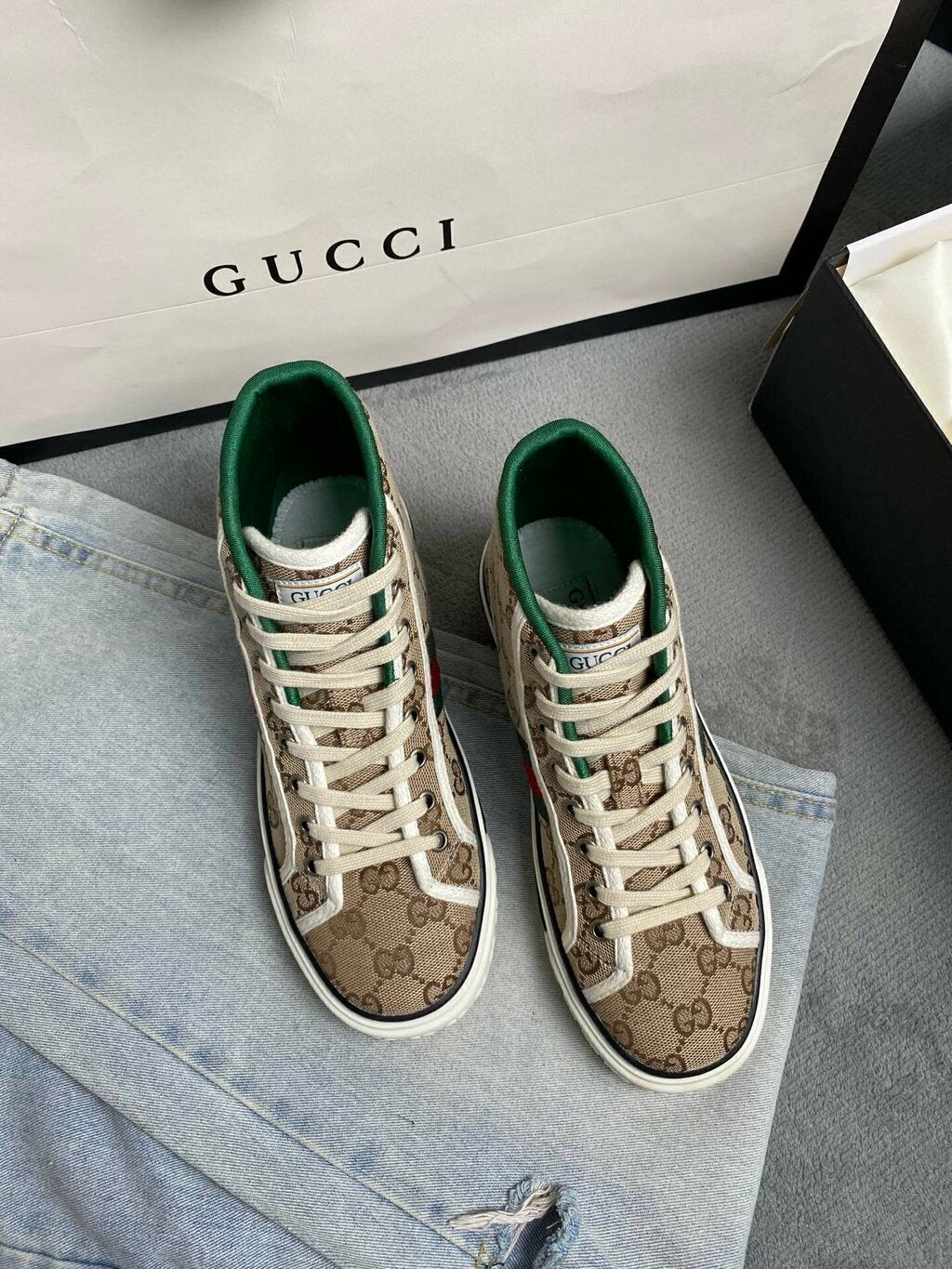 Gucci Tênis 1977 High Top GG - Cano Alto A5019270